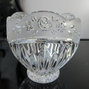 Crystal Candy Dish Rose Pattern